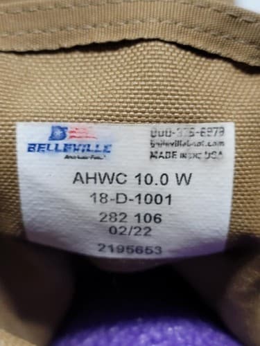 Military Belleville US Army Combat boots Hot weather Size 10 W Made In USA #75v - Thumbnail 7
