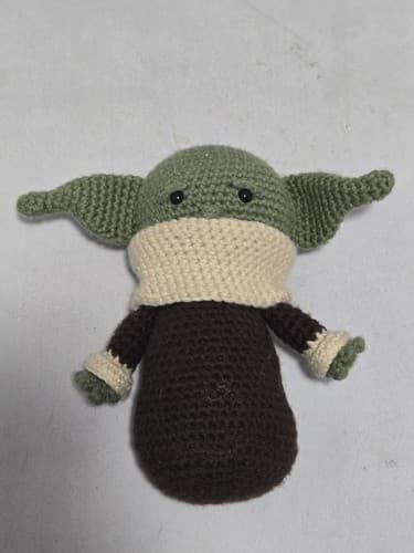Handmade Crochet Grogu Plush Doll Amigurumi Star Wars Inspired 8 inch #Q16q