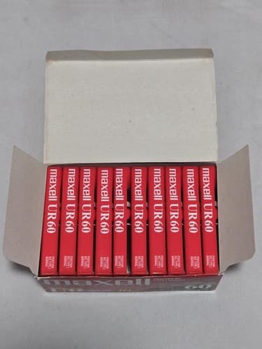 Maxell UR 60 Audio Cassette Tapes 10-Pack Normal Bias 60 Minute Dictation New - Thumbnail 3