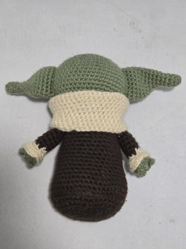 Handmade Crochet Grogu Plush Doll Amigurumi Star Wars Inspired 8 inch #Q16q - Thumbnail 2