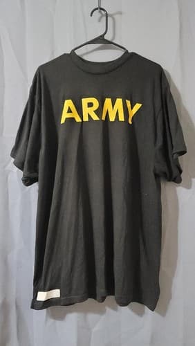 Lot of 2-X Large Mens APFU Short Sleeve Shirt & short Army Black and Gold #59L - Thumbnail 2