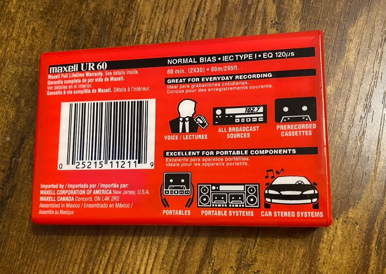 Maxell UR 60 Audio Cassette Tapes 10-Pack Normal Bias 60 Minute Dictation New - Thumbnail 6