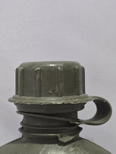 US Military 1 Quart Hard Plastic Water Canteen w/ Cover ALICE Clips OD Vintage - Thumbnail 10