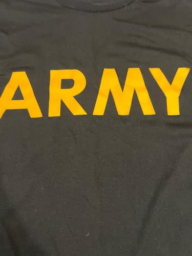 Men’s US Army APFU PT Set Small Black Gold Shorts Shirt Trunks #61j - Thumbnail 6