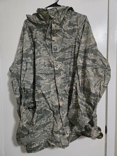 Large - Parka Improved Rainsuit Jacket ABU Camouflage NSN:8405-01-543-0001 #F96f