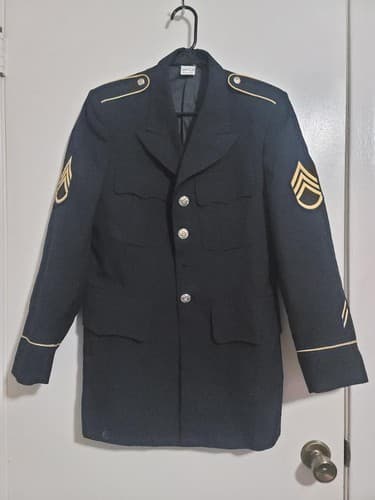 ASU Coat Men's Service Jacket Dress Army Blue 450 Size: (35/R) NSN: