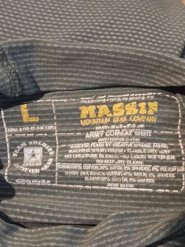Massif Army Combat Shirt – Large – Flame Resistant (FR) – Multicam/ACU - Thumbnail 5
