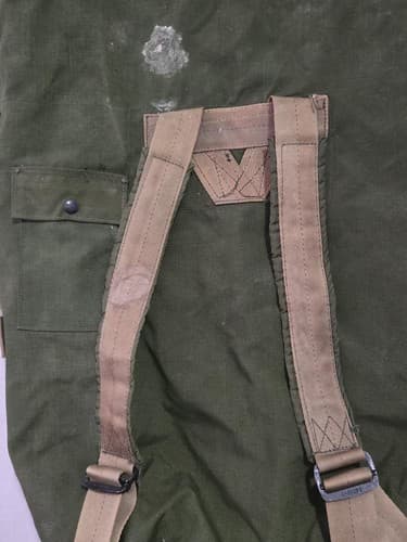 US Military Duffle Bag OD Green Nylon Sea Bag Carry Straps Army Duffel USGI - Thumbnail 3
