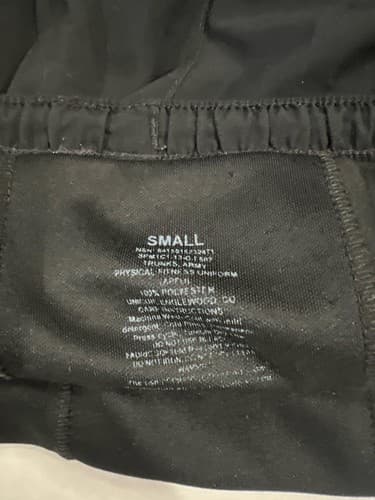 Men’s US Army APFU PT Set Small Black Gold Shorts Shirt Trunks #61j - Thumbnail 5