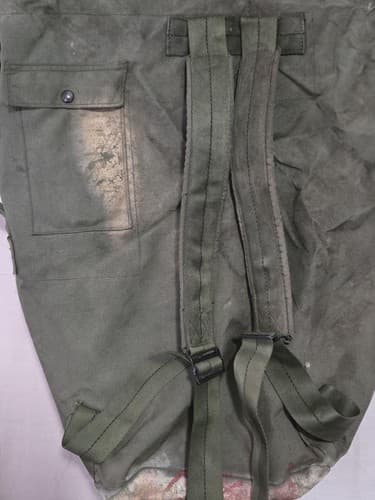 US Military Duffle Bag OD Green Nylon Sea Bag Carry Straps Army Duffel USGI - Thumbnail 3