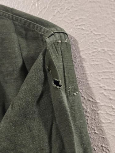 VTG 1971 Vietnam US Army OG-107 Sateen Shirt 14 1/2 X33 NSN:8405-781-8946 #K79k - Thumbnail 8