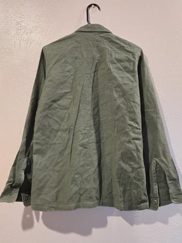 VTG 1971 Vietnam US Army OG-107 Sateen Shirt 14 1/2 X33 NSN:8405-781-8946 #K79k - Thumbnail 6