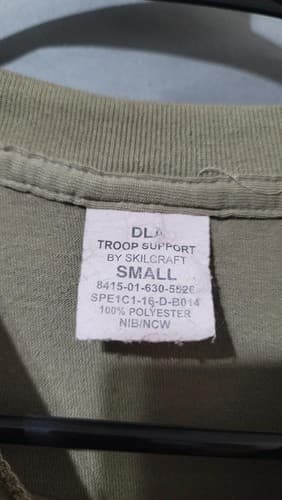 DLA - Mens Short Sleeve Troop Support Shirt Small Tan 4pk #60k - Thumbnail 2