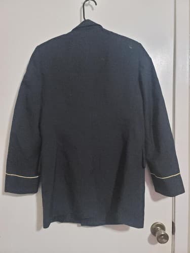 ASU Coat Men's Service Jacket Dress Army Blue 450 Size: (35/R) NSN: - Thumbnail 4