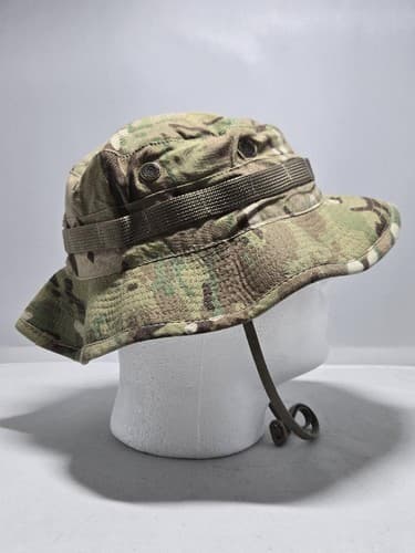 USGI Army OCP Multicam Boonie Sun Hat Size 7 3/8 NSN 8415-01-579-9210 #H12v - Thumbnail 2