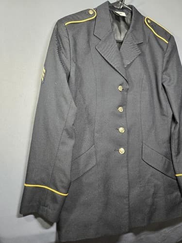 USGI Women's Army Service Uniform ASU Dress Blue Coat Jacket 16 Medium R #M66k - Thumbnail 2