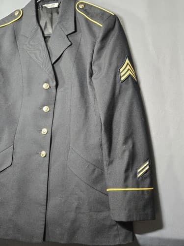 USGI Women's Army Service Uniform ASU Dress Blue Coat Jacket 16 Medium R #M66k - Thumbnail 3