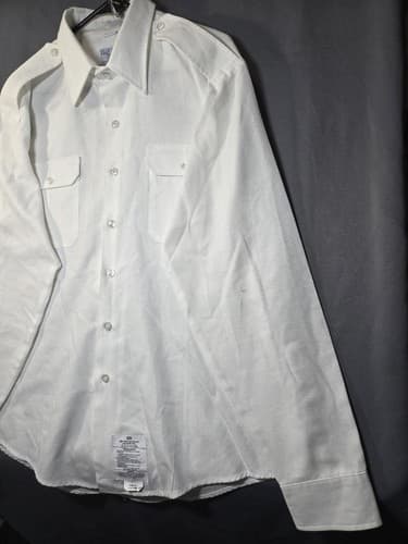 USGI Army Men’s Dress Shirt White Long Sleeve Tapered Type 1 Size 17 x 36 #M22w - Thumbnail 3
