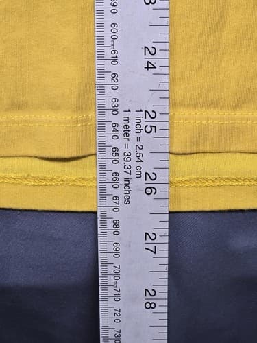 Nike Men's Heather Yellow Graphic Swoosh T-Shirt Athletic Cut Size Medium #S23n - Thumbnail 8