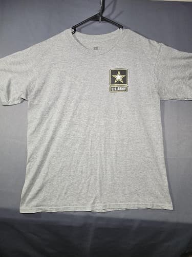 U.S. Army Men's Gray Short Sleeve Graphic T-Shirt Performance Knit Large #S27a
