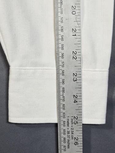 USGI Army Men’s Dress Shirt White Long Sleeve Tapered Type 1 Size 17 x 36 #M22w - Thumbnail 9