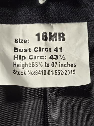 USGI Women's Army Service Uniform ASU Dress Blue Coat Jacket 16 Medium R #M66k - Thumbnail 6
