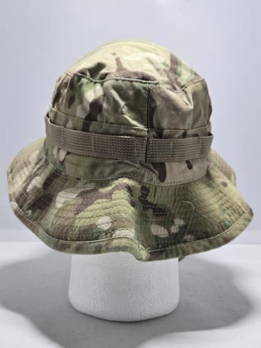 USGI Army OCP Multicam Boonie Sun Hat Size 7 3/8 NSN 8415-01-579-9210 #H12v - Thumbnail 3