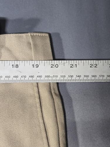 Dickies Men's Flat Front Khaki Work Pants Chino Size 40 x 30 Beige #P15d - Thumbnail 4