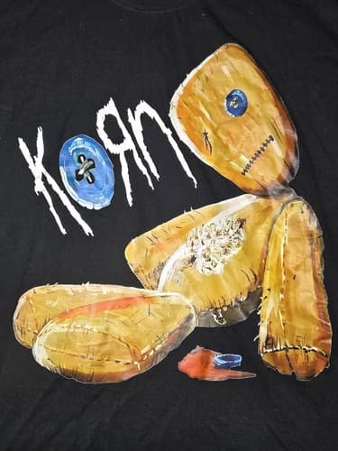 Korn Men's Black Short Sleeve Graphic Band T-Shirt Nu Metal Logo Size 3XL #S22k - Thumbnail 2