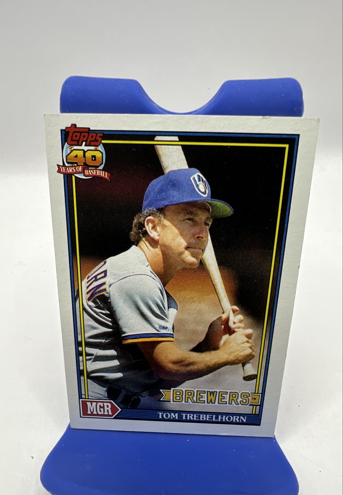 1991 Topps - Team Leaders Tom Trebelhorn #459 B* Before Copyright Symbol (15)