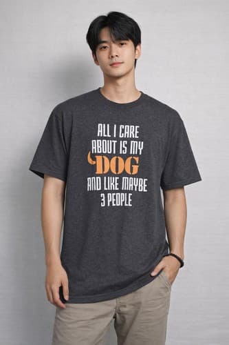 M&O Gold Dog Graphic T-Shirt Mens XL Black “All I Care About is My Dog” VGC