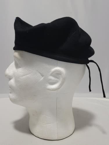 Garrison Army Black Wool Beret Size: (6 7/8) NSN: 100-01-B-2002 #C28c - Thumbnail 4
