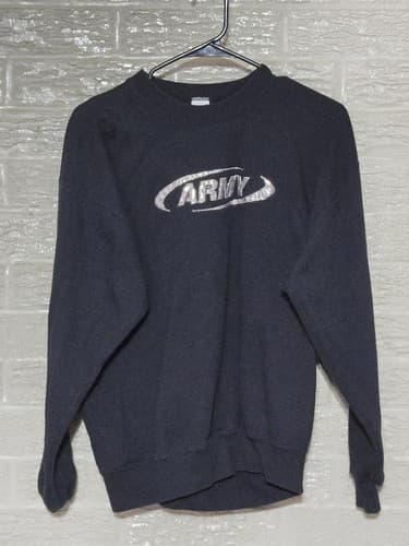 Large - Army Soffe Sweatshirt Long Sleeve #I25i