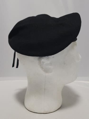 Garrison Army Black Wool Beret Size: (6 7/8) NSN: 100-01-B-2002 #C28c - Thumbnail 2