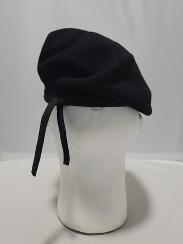 Garrison Army Black Wool Beret Size: (6 7/8) NSN: 100-01-B-2002 #C28c - Thumbnail 3