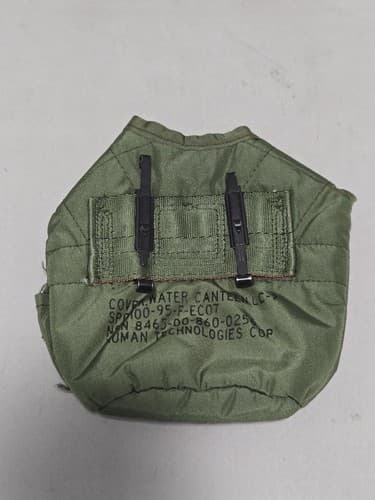 US Military 1 QT Canteen Cover Pouch ALICE Clips Olive Drab VGC #Q71q - Thumbnail 2