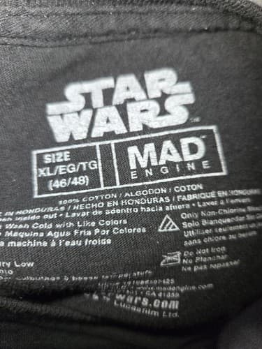 Star Wars Graphic T-Shirt Mens XL Black Short Sleeve Casual Cotton Tee #R11r - Thumbnail 3
