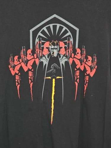 Star Wars Graphic T-Shirt Mens XL Black Short Sleeve Casual Cotton Tee #R11r - Thumbnail 2