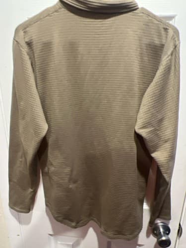 USGI Polartec ECWCS Waffle Grid Thermal Top Coyote Brown 1/2 Zip Thumbholes Unk - Thumbnail 4