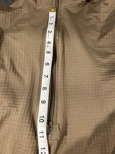 USGI Polartec ECWCS Waffle Grid Thermal Top Coyote Brown 1/2 Zip Thumbholes Unk - Thumbnail 11