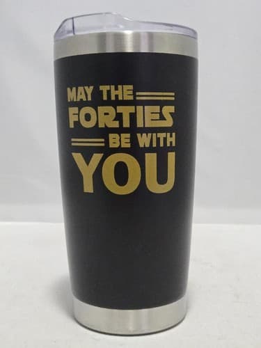 May The Forties Be With You Coffee Mug 40th Birthday Gift Star Wars Parody #R68r