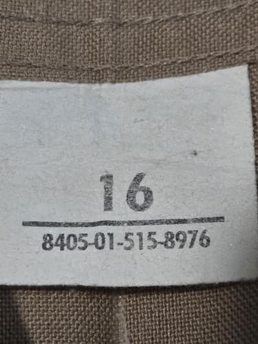 USGI Men's Khaki Service Shirt Short Sleeve Size 16 DSCP 8405-01-515-8976 #Q56q - Thumbnail 7