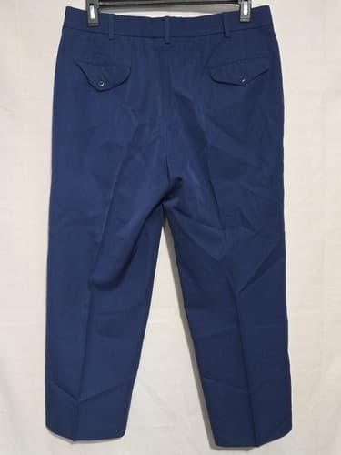 USMC Blue Dress Trousers 35R Poly/Wool Gabardine USGI 8405-01-280-0136 #Q59q - Thumbnail 2