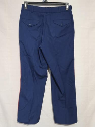 USMC Blue Dress Trousers 31S Poly/Wool Gabardine USGI 8405-01-280-0119 #Q58q - Thumbnail 2