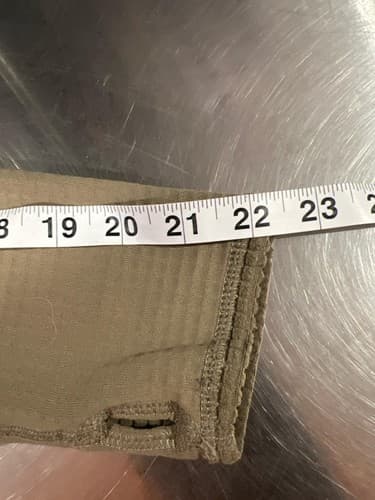 USGI Polartec ECWCS Waffle Grid Thermal Top Coyote Brown 1/2 Zip Thumbholes Unk - Thumbnail 7