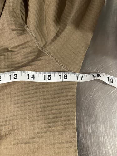 USGI Polartec ECWCS Waffle Grid Thermal Top Coyote Brown 1/2 Zip Thumbholes Unk - Thumbnail 9