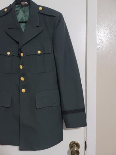 ASU Coat Service Jacket Dress Army Green Size: (39/R) NSN: 8405-01-330-7412 - Thumbnail 3