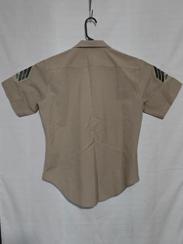 USGI Men's Khaki Service Shirt Short Sleeve Size 16 DSCP 8405-01-515-8976 #Q56q - Thumbnail 6