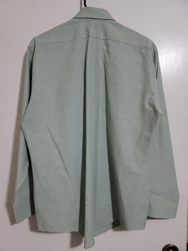 DSCP US Shirt Light Green Long Sleeve Size: (15 1/2) NSN: 8405-01-311-9704 - Thumbnail 6
