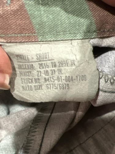 BDU Pants Small/Short NSN: 8415-01-084-1708 #C14c - Thumbnail 5